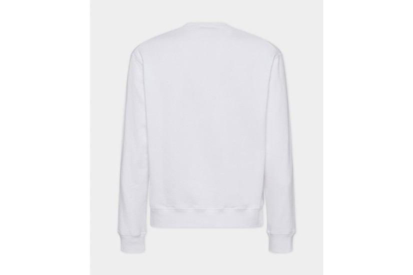 Dsquared2 Cool Fit Tee Ανδρική Μακρυμάνικη Μπλούζα Λευκή, Κόκκινη