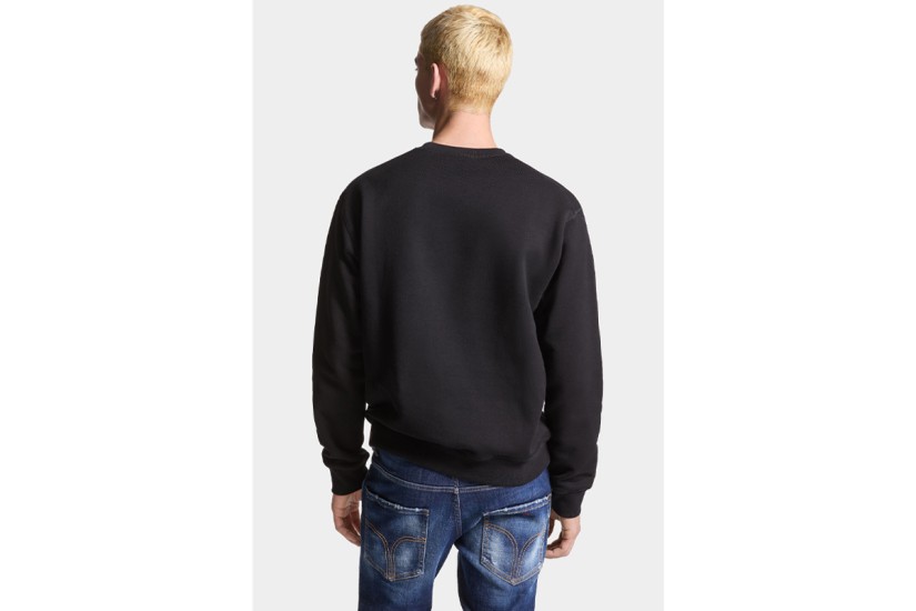 Dsquared2 Cool Fit Tee Ανδρική Μακρυμάνικη Μπλούζα Μαύρη, Κόκκινη