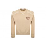 Dsquared2 Cipro Loose Fit Μακρυμάνικη Μπλούζα με Λαιμόκοψη Μπεζ
