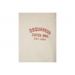 Dsquared2 Cipro Loose Fit Μακρυμάνικη Μπλούζα με Λαιμόκοψη Μπεζ