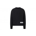 Dsquared2 Obsessed2 Relax Fit Ανδρική Μακρυμάνικη Μπλούζα με Λαιμόκοψη Μαύρη