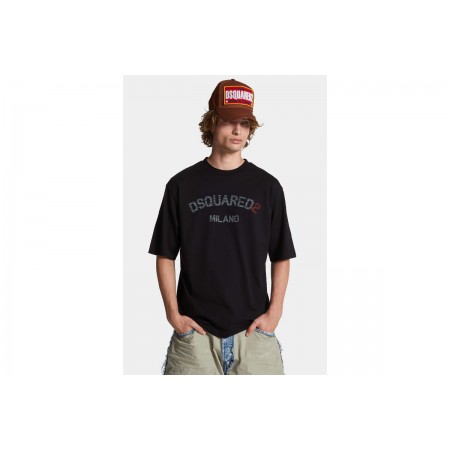 Dsquared2 Loose Fit Faded Logo T-Shirt Ανδρικό (S74GD1399 D20020 900)