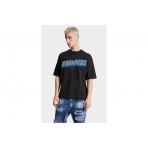 Dsquared2 Loose Fit 3D Logo Ανδρικό Κοντομάνικο T-Shirt Μαύρο