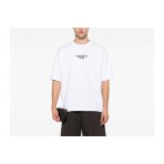 Dsquared2 Loose Fit Logo Ανδρικό Κοντομάνικο T-Shirt Λευκό