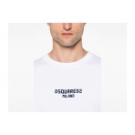 Dsquared2 Loose Fit Logo Ανδρικό Κοντομάνικο T-Shirt Λευκό