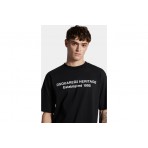 Dsquared2 Loose Fit Heritage Ανδρικό Κοντομάνικο T-Shirt Μαύρο