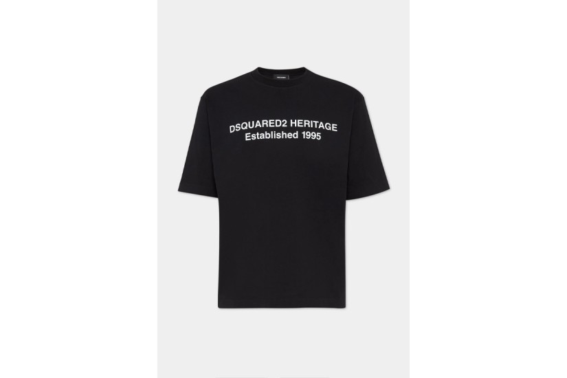 Dsquared2 Loose Fit Heritage Ανδρικό Κοντομάνικο T-Shirt Μαύρο