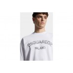 Dsquared2 Loose Fit Faded Milano Ανδρικό Κοντομάνικο T-Shirt Λευκό