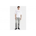 Dsquared2 Loose Fit Faded Milano Ανδρικό Κοντομάνικο T-Shirt Λευκό