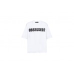 Dsquared2 Obsessed2 Loose Fit Ανδρικό Κοντομάνικο T-Shirt Λευκό