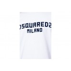 Dsquared2 Milano Cool Fit Ανδρικό Κοντομάνικο T-Shirt Λευκό