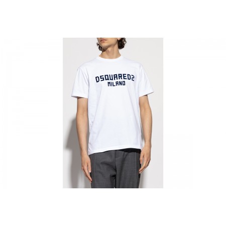 Dsquared2 Milano Cool Fit Ανδρικό Κοντομάνικο T-Shirt Λευκό