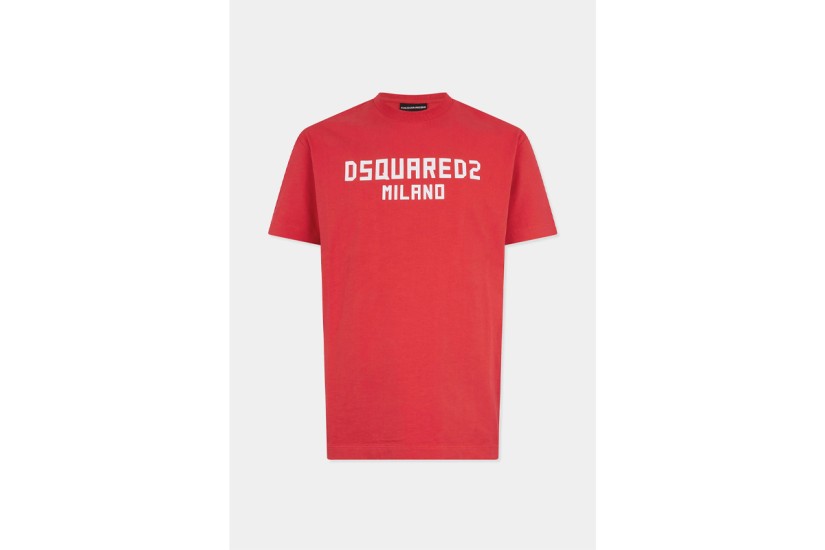 Dsquared2 Milano Cool Fit Ανδρικό Κοντομάνικο T-Shirt Κόκκινο