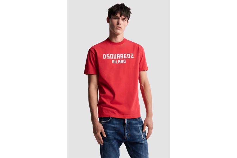 Dsquared2 Milano Cool Fit Ανδρικό Κοντομάνικο T-Shirt Κόκκινο