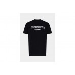 Dsquared2 Milano Cool Fit Ανδρικό Κοντομάνικο T-Shirt Μαύρο