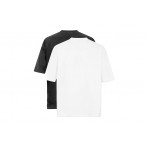 Dsquared2 Inside Out Twin Pack Ανδρικά Κοντομάνικα T-Shirt Λευκά, Μαύρα 2 Τεμάχια