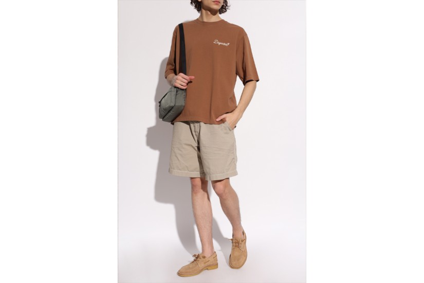 Dsquared2 Signature Loose Fit Ανδρικό Κοντομάνικο T-Shirt Καφέ
