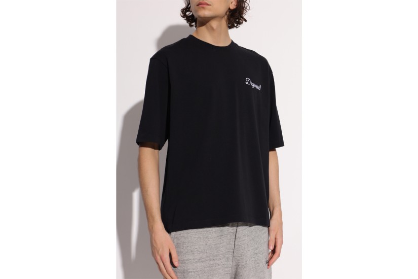 Dsquared2 Signature Loose Fit Ανδρικό Κοντομάνικο T-Shirt Μαύρο