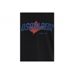 Dsquared2 Logo Ανδρικό Κοντομάνικο T-Shirt Μαύρο