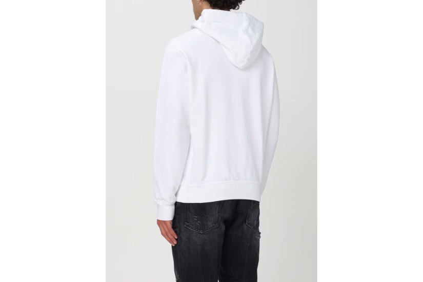 Dsquared2 Cool Fit Ανδρικό Φούτερ με Κουκούλα Λευκό