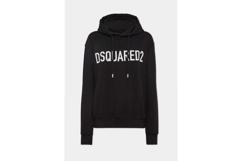 Dsquared2 Cool Fit Ανδρικό Φούτερ με Κουκούλα Μαύρο