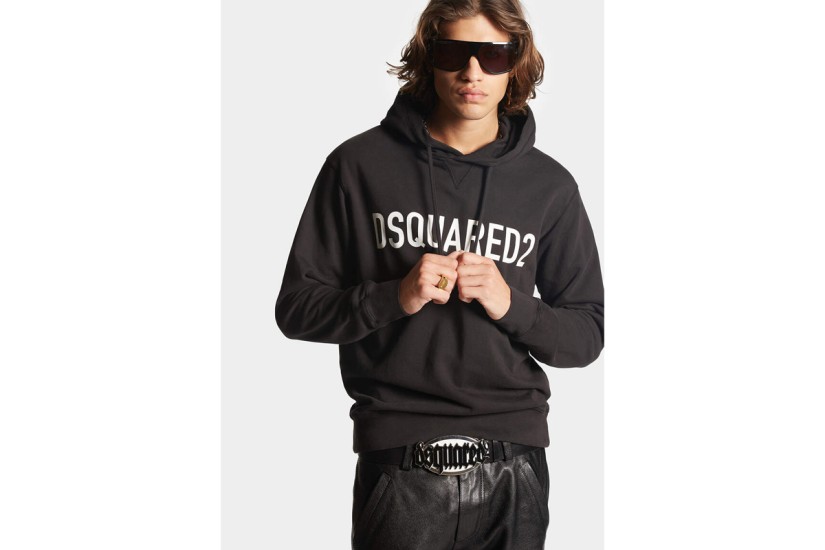 Dsquared2 Cool Fit Ανδρικό Φούτερ με Κουκούλα Μαύρο