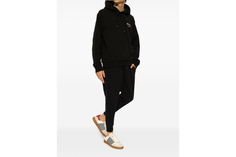 Dsquared2 Cool Fit Ανδρικό Φούτερ με Κουκούλα Μαύρο