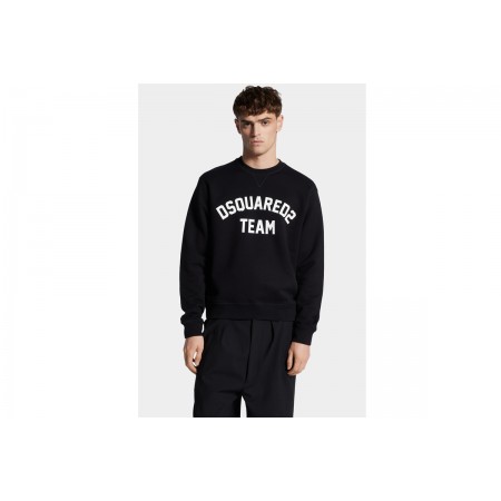 Dsquared2 Cool Fit Team Ανδρική Μακρυμάνικη Μπλούζα Μαύρη