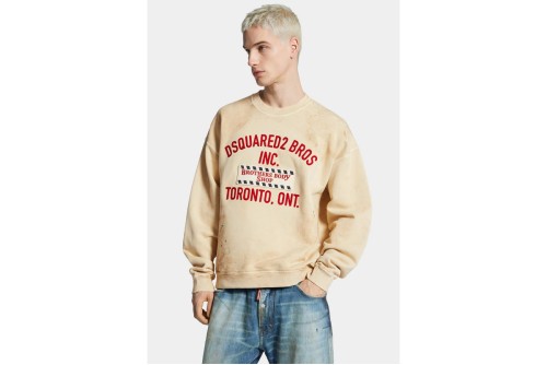 Dsquared2 Relax Fit Dirty Μπλούζα Με Λαιμόκοψη Ανδρική (S74GU0900 S25030 112)