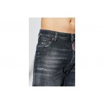 Dsquared2 Black Fog Wash Marine Ανδρική Βερμούδα Τζιν Μαύρη