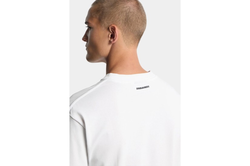 Dsquared2 Iconique Ανδρικό Κοντομάνικο T-Shirt Λευκό