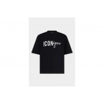 Dsquared2 Iconique Ανδρικό Κοντομάνικο T-Shirt Μαύρο