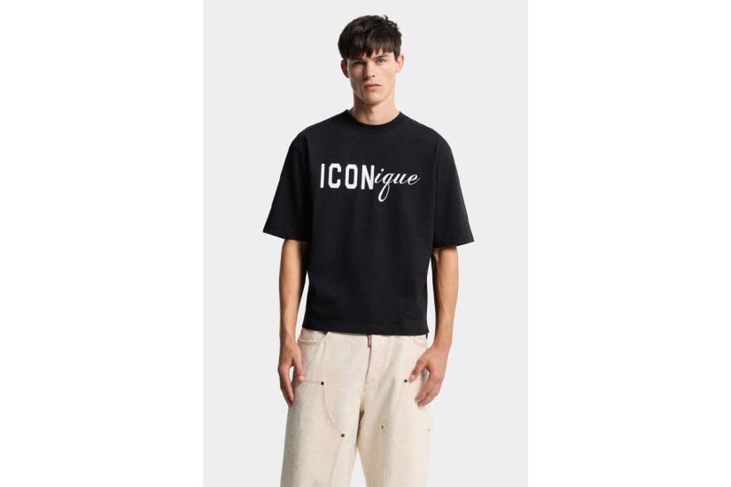 Dsquared2 Iconique Ανδρικό Κοντομάνικο T-Shirt Μαύρο
