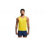 Saucony Stopwatch Singlet Ανδρική Αμάνικη Μπλούζα Κίτρινη