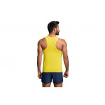 Saucony Stopwatch Singlet Ανδρική Αμάνικη Μπλούζα Κίτρινη
