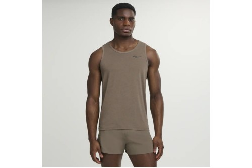 Saucony Stopwatch Singlet Μπλούζα Αμάνικη Ανδρική (SAM800375-PEWH)