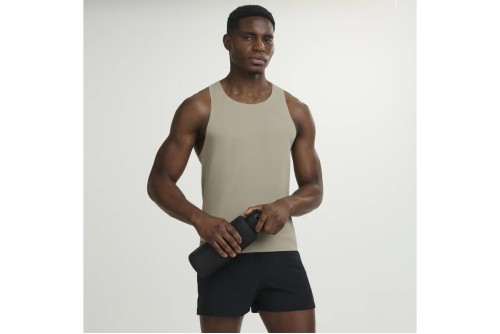 Saucony Stopwatch Singlet Μπλούζα Αμάνικη Ανδρική (SAM800375-SAGH)
