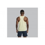 Saucony Stopwatch Singlet Ανδρική Αμάνικη Μπλούζα Κίτρινη