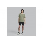 Saucony Stopwatch Ανδρικό Κοντομάνικο T-Shirt Πράσινο