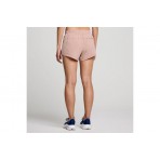 Saucony Outpace 3" Γυναικείο Αθλητικό Σορτς Σομόν