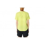 Saucony Stopwatch Γυναικείο Κοντομάνικο T-Shirt Κίτρινο