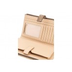 Guess Laurel 4G Logo Γυναικείο Πορτοφόλι Μπεζ, Καφέ, Χρυσό