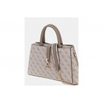 Guess Zamira 4G Logo Τσάντα Ωμου - Χειρός Fashion (SG962906 DARK TAUPE LOGO)