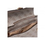 Guess Zamira 4G Logo Τσάντα Ωμου Fashion (SG962921 DARK TAUPE LOGO)