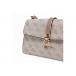 Guess Zamira 4G Logo Τσάντα Ωμου Fashion (SG962921 DARK TAUPE LOGO)