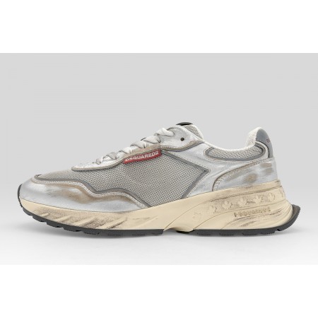 Dsquared2 Sprinter Ανδρικά Sneakers Ασημί, Εκρού
