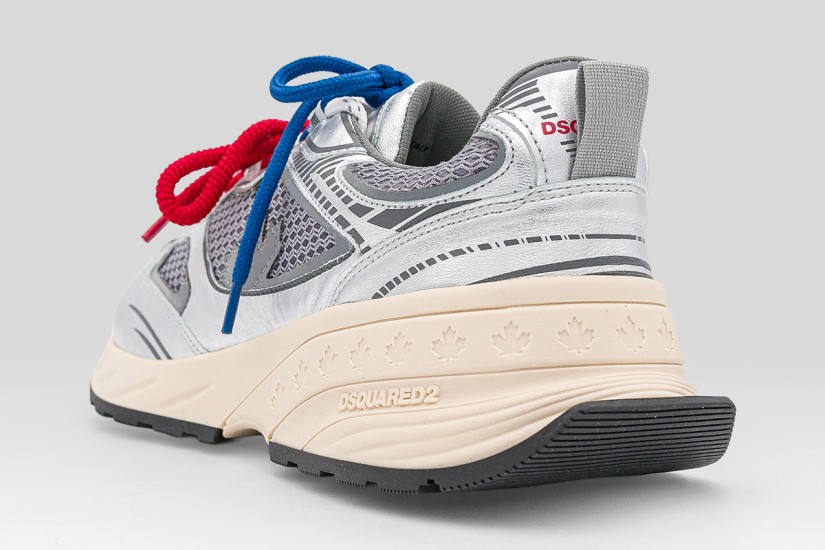 Dsquared2 Sprinter Ανδρικά Sneakers Ασημί, Εκρού, Μπλε, Κόκκινα