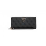 Guess Laurel 4G Logo Γυναικείο Πορτοφόλι Ανθρακί, Μαύρο