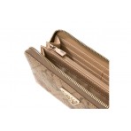 Guess Laurel 4G Logo Γυναικείο Πορτοφόλι Μπεζ, Καφέ, Χρυσό