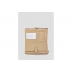 Guess Laurel Double Zip Organiser Γυναικείο Πορτοφόλι Μπεζ, Καφέ